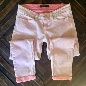 Levi Pink Demi Curve Skinny Cropped